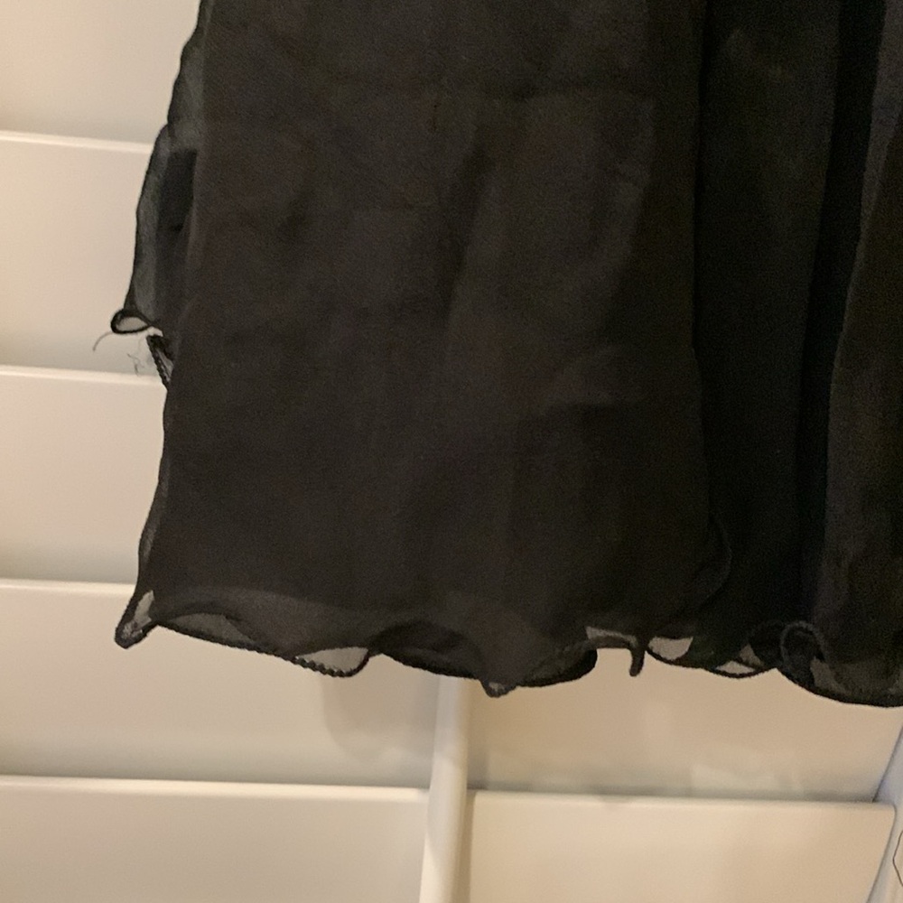 Laurence Kazar Leaf Black Gold Sequin Silk Vintage Cocktail Dress Size XL - Picture 3 of 17